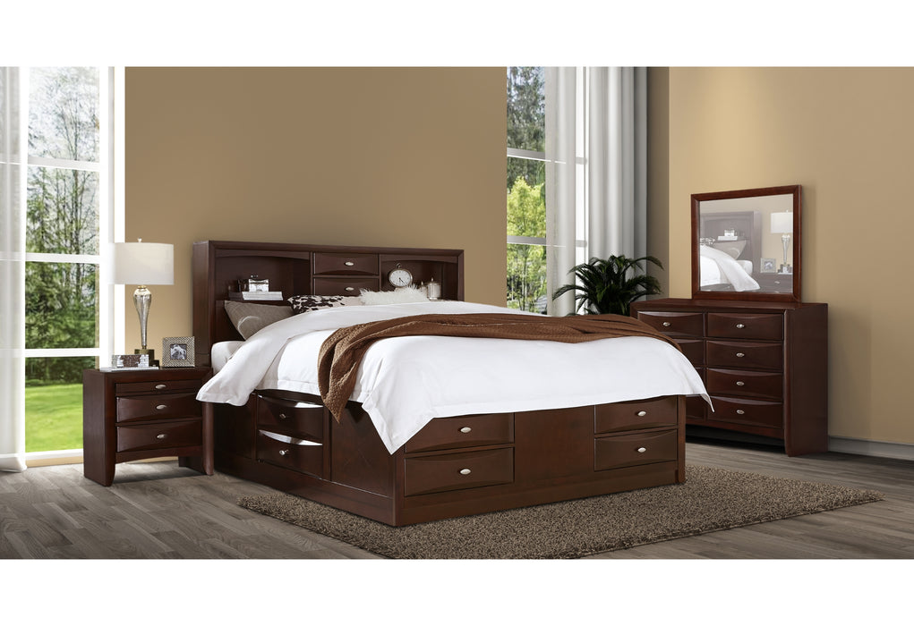 LINDA MERLOT KING BED GROUP - Home Furniture And More (Brentwood, MD)