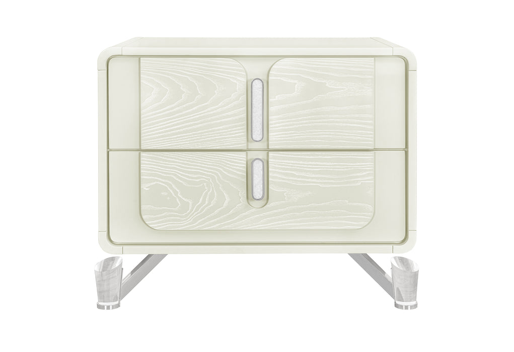 LYRA BEIGE NIGHTSTAND WITH USB - Home Furniture And More (Brentwood, MD)