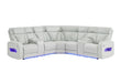 U8611 BLANCHE SILVER SECTIONAL WITH LED - Home Furniture And More (Brentwood, MD)