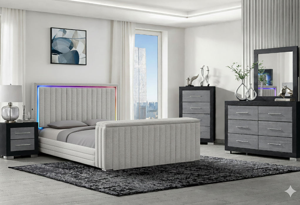 ELIAS/EMMA TV FB BLACK QUEEN BED GROUP - Home Furniture And More (Brentwood, MD)