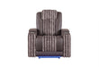 U8000 BROWN POWER RECLINER W/ POWER HEADREST & LED LIGHT - Home Furniture And More (Brentwood, MD)