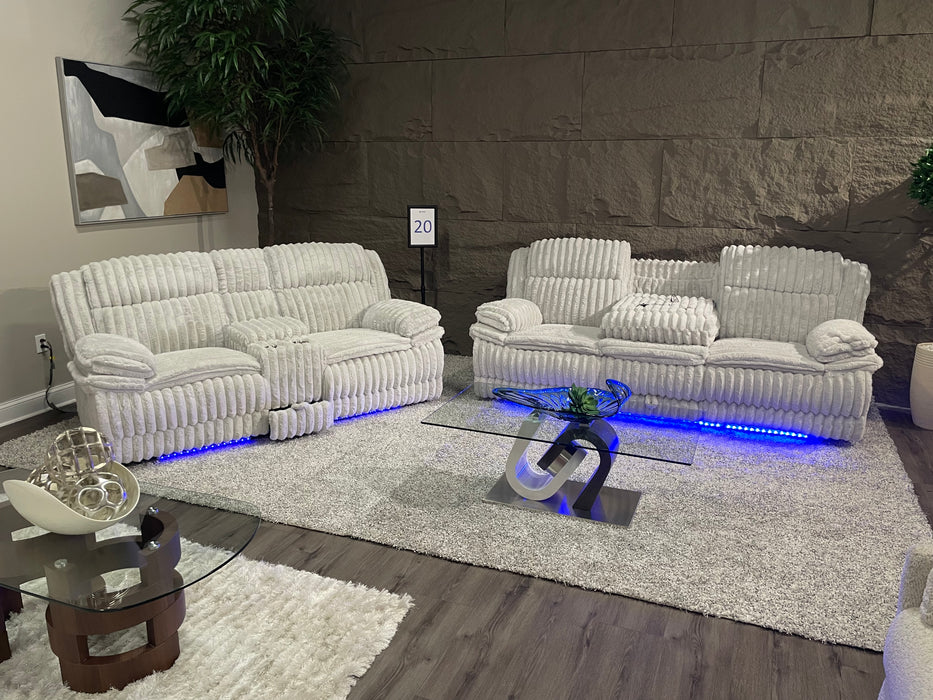 U8686 BLACK PWR REC SOFA W/ LED/PWR CON REC LS W/LED/PWR REC W/LED - Home Furniture And More (Brentwood, MD)