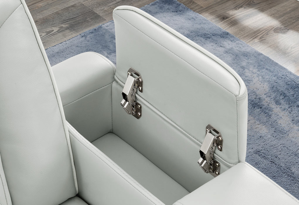 U8611 BLANCHE SILVER P2 PWR REC SOFA/PWR CONSOLE REC LOVESEAT - Home Furniture And More (Brentwood, MD)