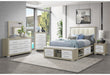 EMMA NATURAL/WHITE QUEEN BED GROUP - Home Furniture And More (Brentwood, MD)