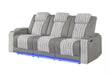U8000 GREY PWR REC SOFA W/PHR, DDT, READING LIGHT & LED LIGHT - Home Furniture And More (Brentwood, MD)