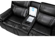 U8880 BLACK LEATHER POWER CONSOLE RECLINING LOVESEAT WITH COOLER - Home Furniture And More (Brentwood, MD)