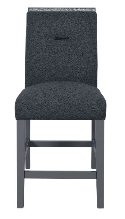 MONACO DARK GREY BAR STOOL KIT OF 2 - Home Furniture And More (Brentwood, MD)