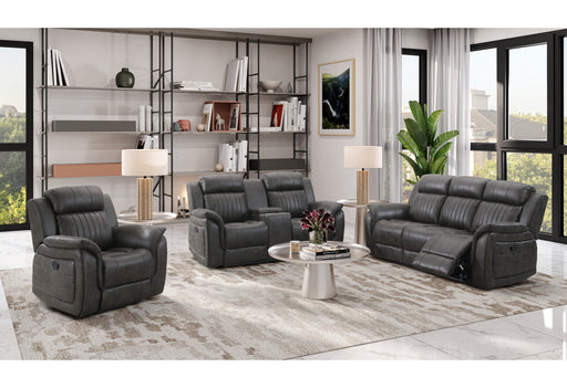 U8517 GREY RECLINING SOFA/CONSOLE RECLINING LOVESEAT/GLIDER RECLINER - Home Furniture And More (Brentwood, MD)
