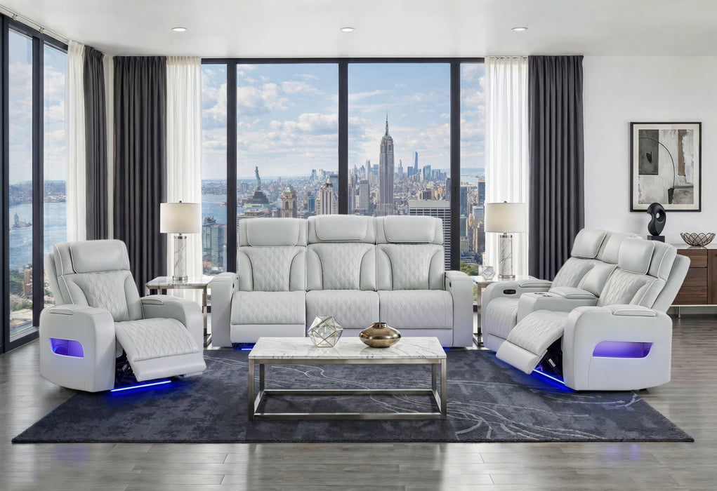 U8611 BLANCHE SILVER P2 PWR REC SOFA/PWR CON REC LOVESEAT/PWR REC - Home Furniture And More (Brentwood, MD)