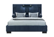 OSCAR NAVY BLUE KING BED NO WOOD TRIM - Home Furniture And More (Brentwood, MD)