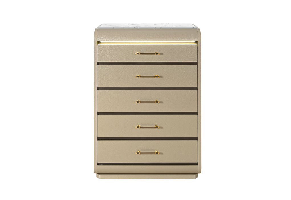 GENESIS GOLD CHEST WITH LED - Home Furniture And More (Brentwood, MD)