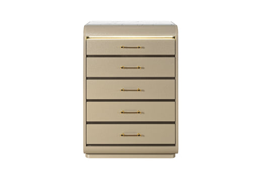GENESIS GOLD CHEST WITH LED - Home Furniture And More (Brentwood, MD)