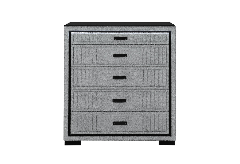 ISABELLA GREY CHEST WITH LED - Home Furniture And More (Brentwood, MD)