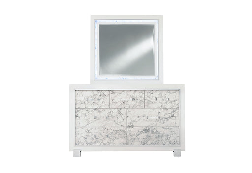 SANTORINI WHITE MIRROR - Home Furniture And More (Brentwood, MD)