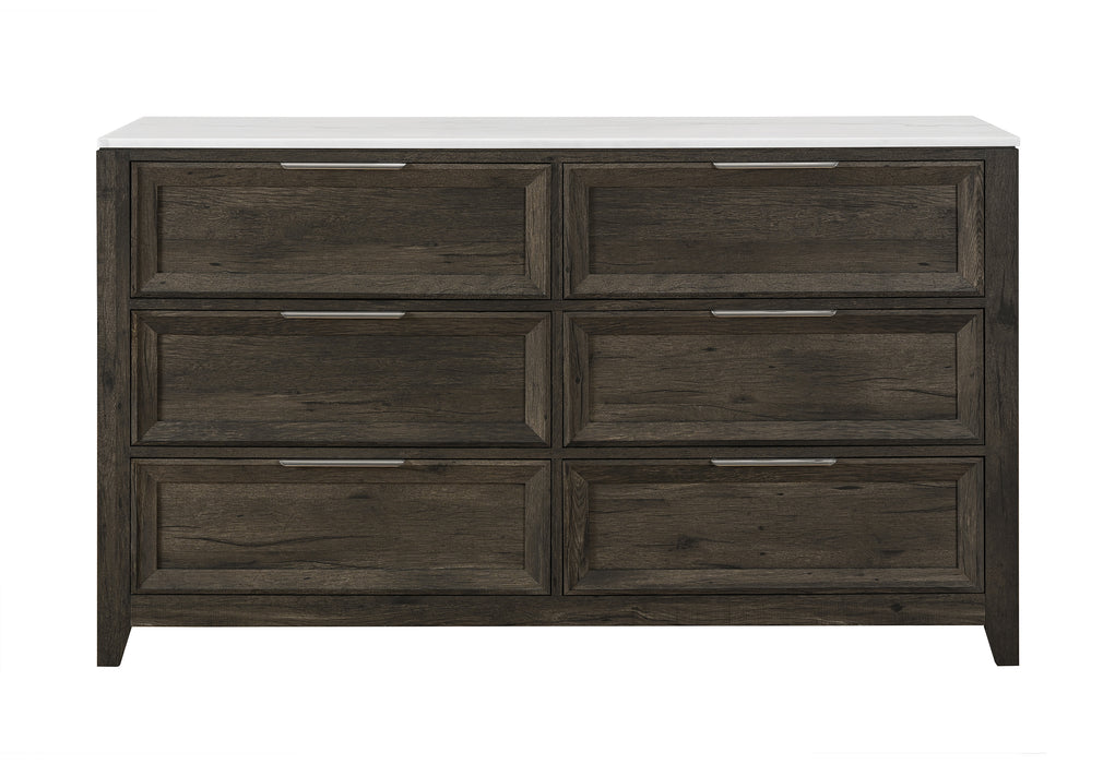 MARIAH DARK BROWN DRESSER - Home Furniture And More (Brentwood, MD)