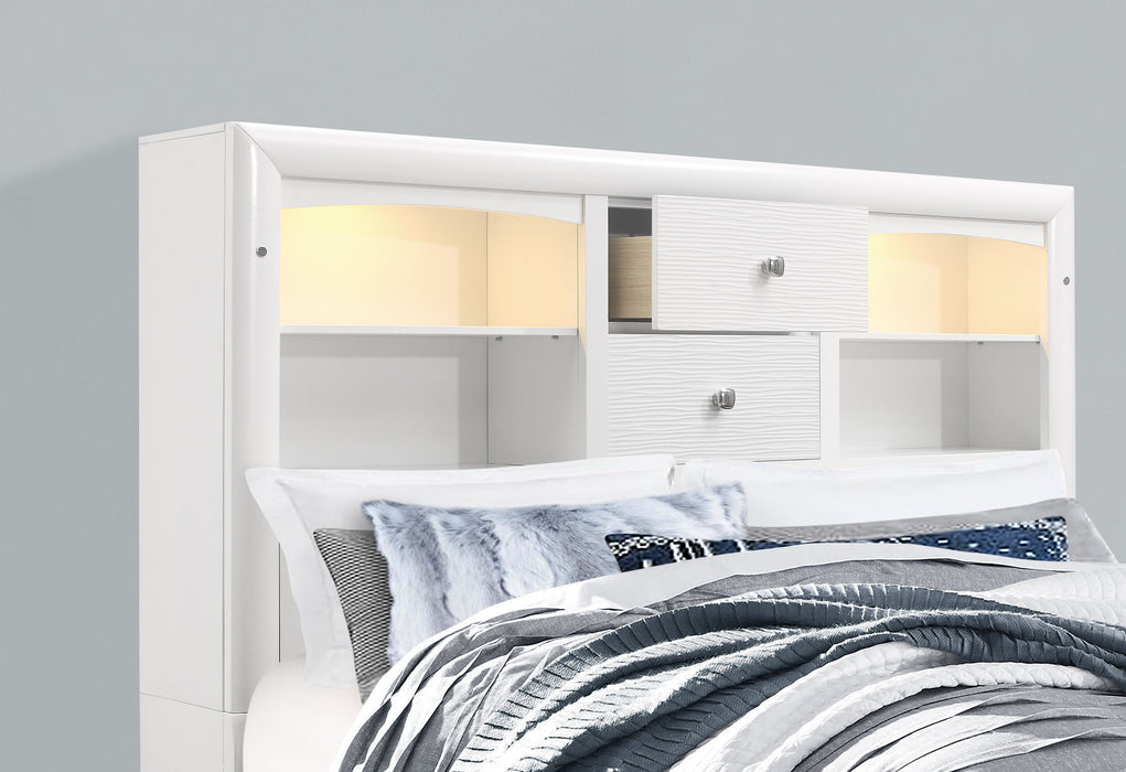 JORDYN WHITE KING BED GROUP - Home Furniture And More (Brentwood, MD)