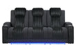 U8000 BLACK PWR REC SOFA W/PHR, DDT, READING LIGHT & LED LIGHT - Home Furniture And More (Brentwood, MD)