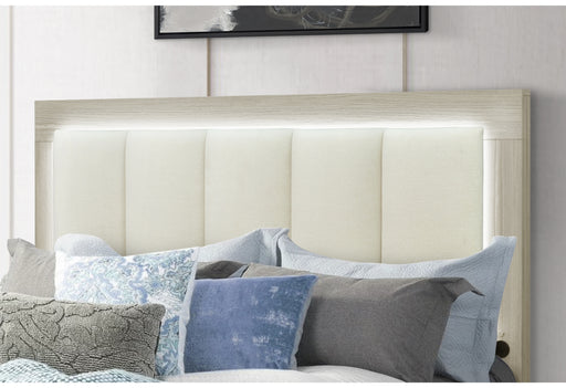 EMMA NATURAL/WHITE KING BED GROUP - Home Furniture And More (Brentwood, MD)
