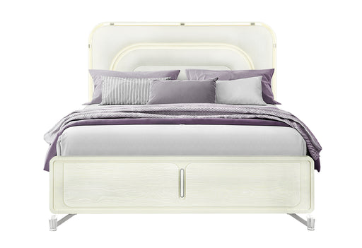 LYRA BEIGE KING BED WITH LED - Home Furniture And More (Brentwood, MD)