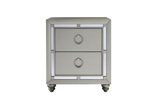 RILEY SILVER NIGHTSTAND - Home Furniture And More (Brentwood, MD)