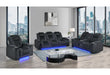 U8000 BLACK PWR REC SOFA/PWR CON REC LOVESEAT/PWR RECLINER W/PHR - Home Furniture And More (Brentwood, MD)