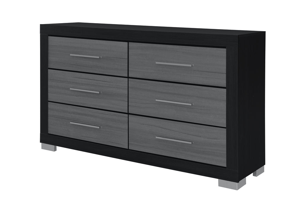 EMMA BLACK/GREY DRESSER - Home Furniture And More (Brentwood, MD)