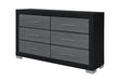 EMMA BLACK/GREY DRESSER - Home Furniture And More (Brentwood, MD)