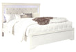 POMPEI METALLIC WHITE QUEEN BED WITH LED - Home Furniture And More (Brentwood, MD)