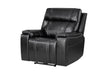 U8880 BLACK LEATHER POWER RECLINER - Home Furniture And More (Brentwood, MD)
