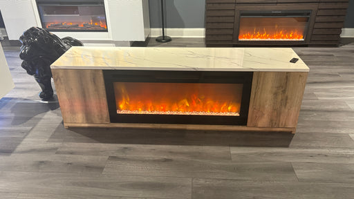 MAYA NATURAL 71" ENTERTAINMENT UNIT WITH SPEAKER - Home Furniture And More (Brentwood, MD)
