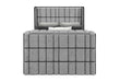 ISABELLA GREY QUEEN BED W/LED, TV LIFT, SPEAKER AND FIREPLACE - Home Furniture And More (Brentwood, MD)