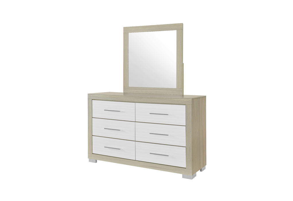 EMMA NATURAL/WHITE MIRROR - Home Furniture And More (Brentwood, MD)