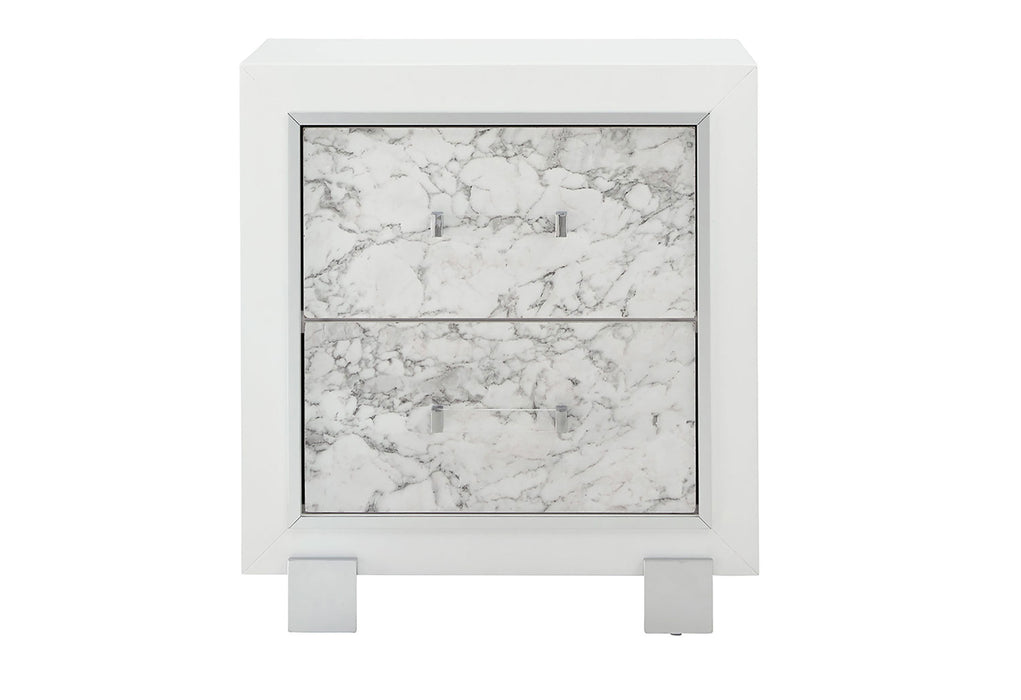 SANTORINI WHITE NIGHTSTAND - Home Furniture And More (Brentwood, MD)