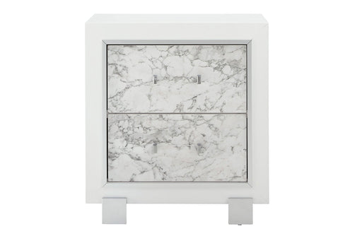 SANTORINI WHITE NIGHTSTAND - Home Furniture And More (Brentwood, MD)
