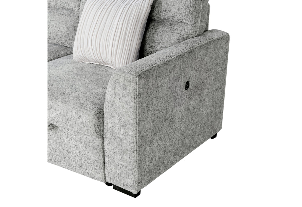 U9401 NICKEL SOFA BED SECTIONAL WITH 3 PILLOWS - Home Furniture And More (Brentwood, MD)