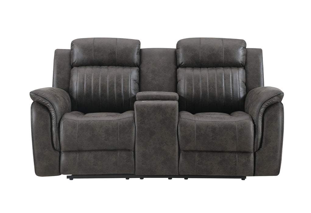 U8517 GREY RECLINING SOFA/CONSOLE RECLINING LOVESEAT/GLIDER RECLINER - Home Furniture And More (Brentwood, MD)