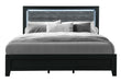 REID BLACK KING BED GROUP WITH LED - Home Furniture And More (Brentwood, MD)