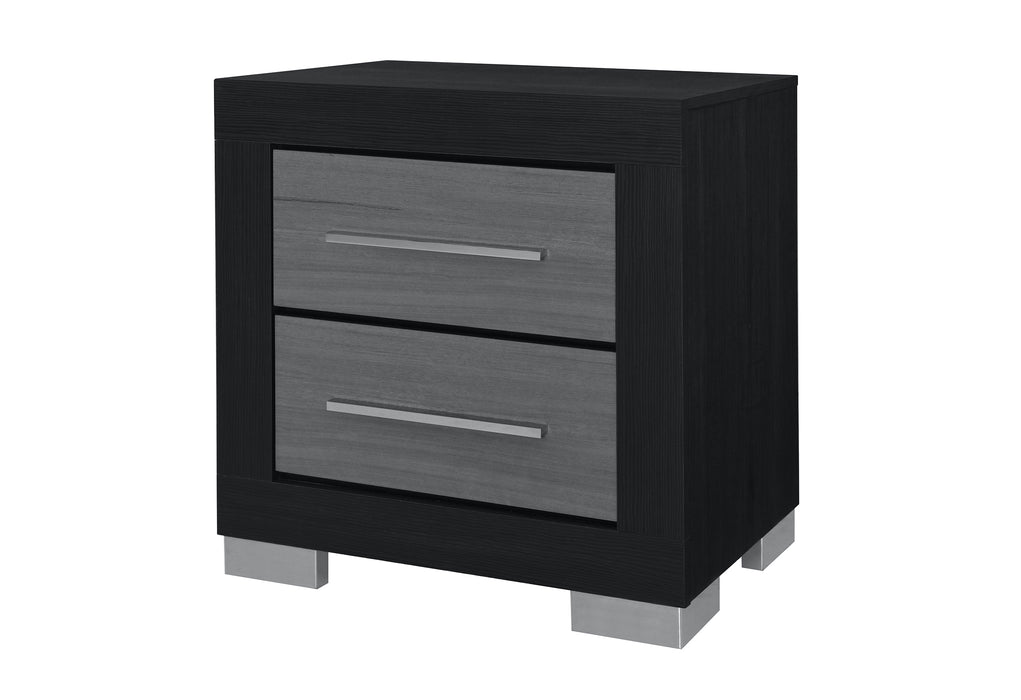 EMMA BLACK/GREY NIGHTSTAND - Home Furniture And More (Brentwood, MD)