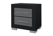 EMMA BLACK/GREY NIGHTSTAND - Home Furniture And More (Brentwood, MD)