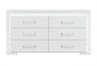 NAOMI SILVER MARBLE DRESSER WITH LED - Home Furniture And More (Brentwood, MD)