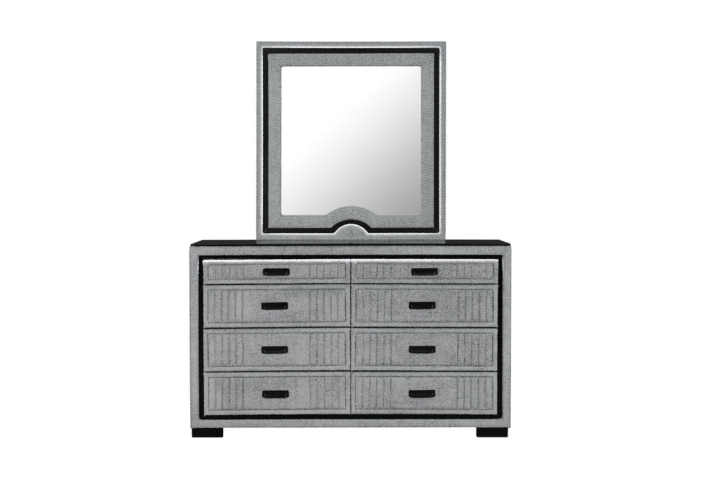 ISABELLA GREY DRESSER WITH LED - Home Furniture And More (Brentwood, MD)