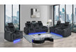 U8000 BLACK PWR REC SOFA/PWR CON REC LOVESEAT/PWR RECLINER W/PHR - Home Furniture And More (Brentwood, MD)