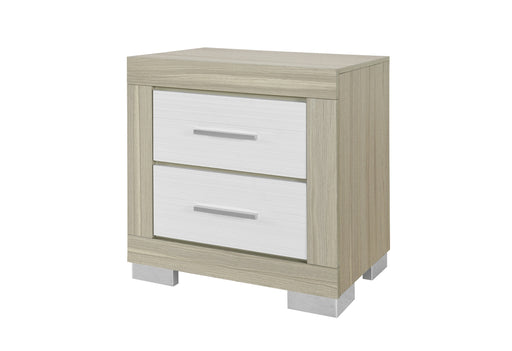 EMMA NATURAL/WHITE NIGHTSTAND - Home Furniture And More (Brentwood, MD)