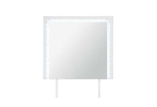 NAOMI SILVER MARBLE MIRROR WITH LED - Home Furniture And More (Brentwood, MD)