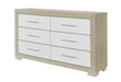 EMMA NATURAL/WHITE DRESSER - Home Furniture And More (Brentwood, MD)