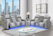 U8000 GREY PWR REC SOFA/PWR CONSOLE REC LOVESEAT W/PHR - Home Furniture And More (Brentwood, MD)