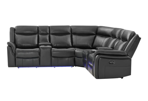 UM02 BLACK SECTIONAL - Home Furniture And More (Brentwood, MD)