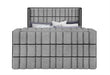 ISABELLA GREY KING BED W/LED, TV LIFT, SPEAKER AND FIREPLACE - Home Furniture And More (Brentwood, MD)