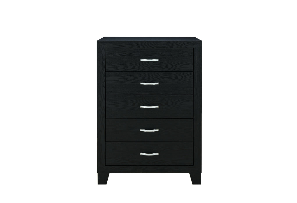 REID BLACK FULL BED, DRESSER, MIRROR AND NIGHTSTAND - Home Furniture And More (Brentwood, MD)