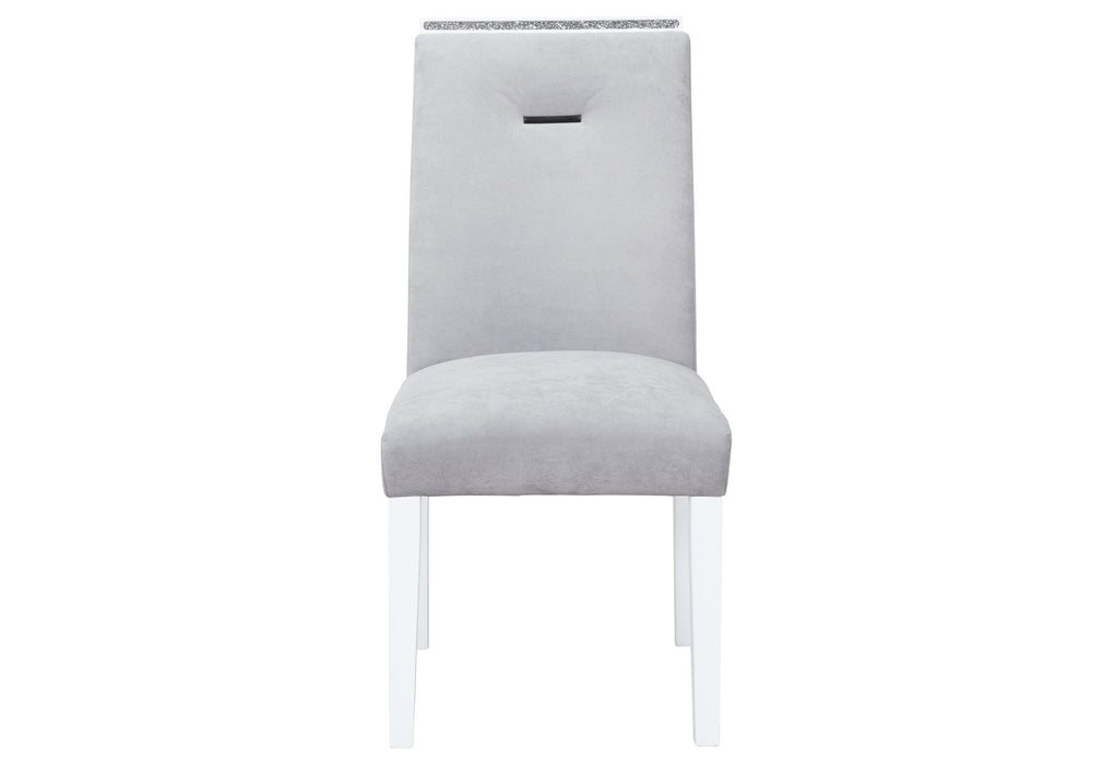 MONACO WHITE DINING TABLE + 8 MONACO DINING CHAIR - Home Furniture And More (Brentwood, MD)